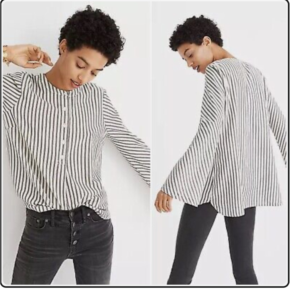 Madewell striped button down shirt